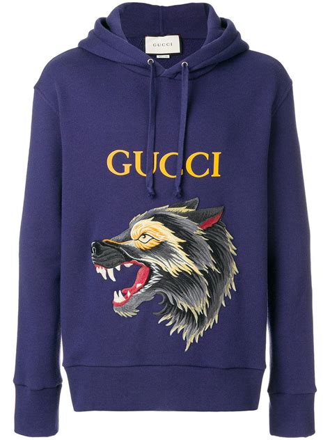 gucci hoodie wolf hood|real Gucci hoodie for men.